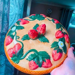 1970s made in Portugal strawberry pie dish 🍓🍓